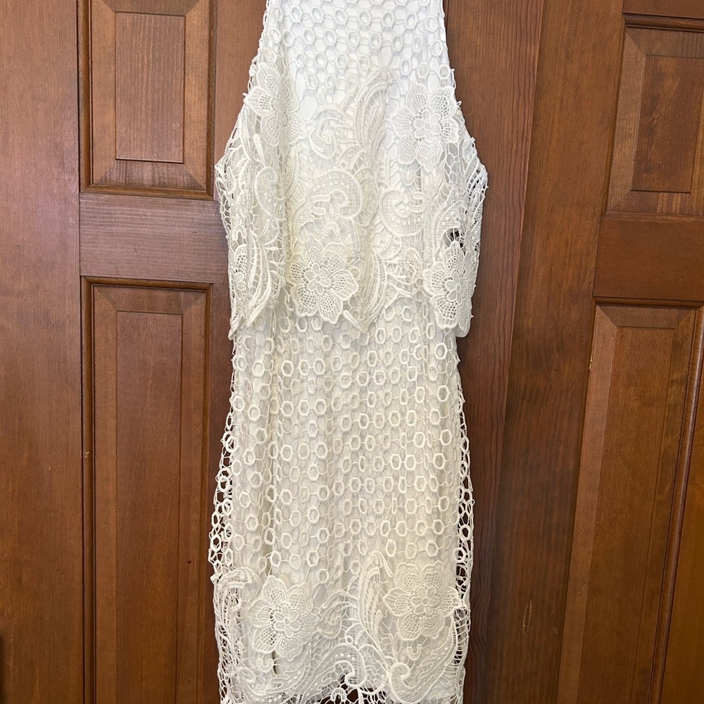 BB Dakota White Lace Mini Dress - Picture 2 of 3